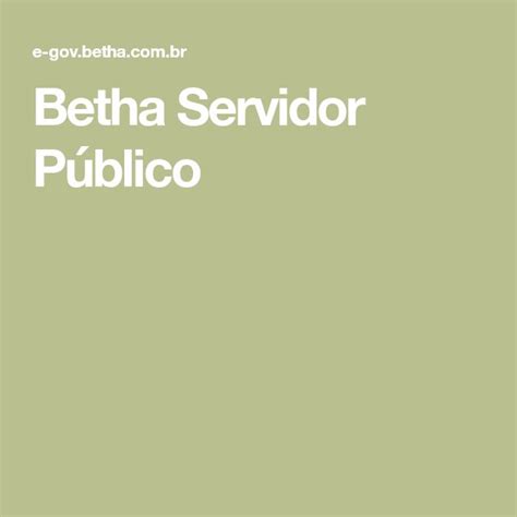 betha servidor publico